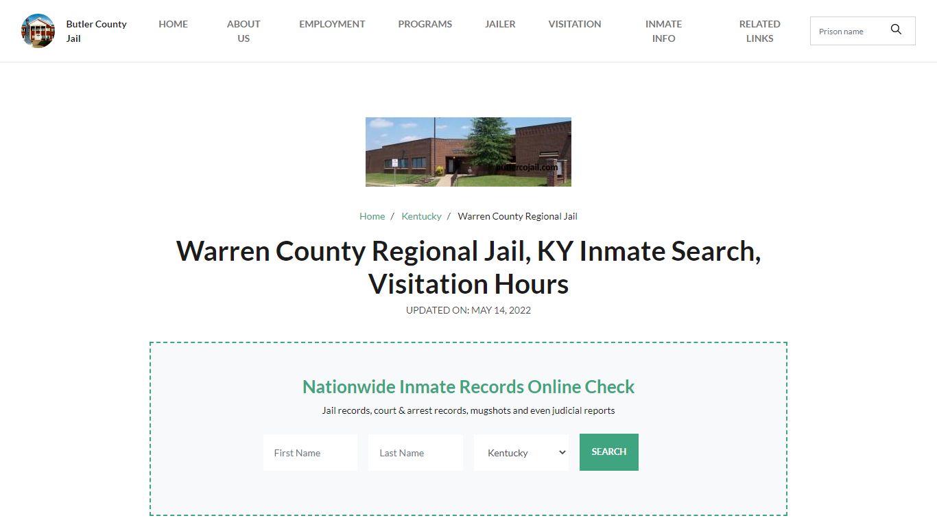 Warren County Regional Jail, KY Inmate Search, Visitation ...