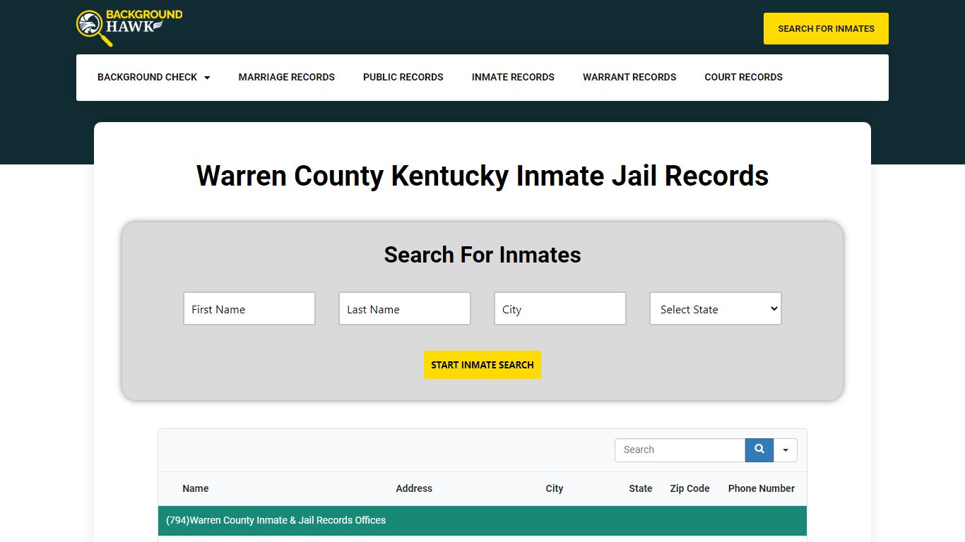Inmate Jail Records in Warren County , Kentucky